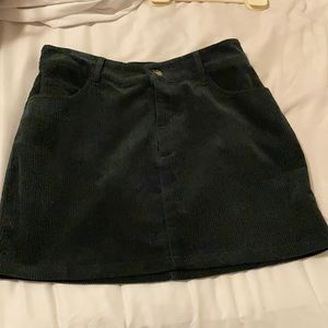 Dark Green Corduroy Skirt